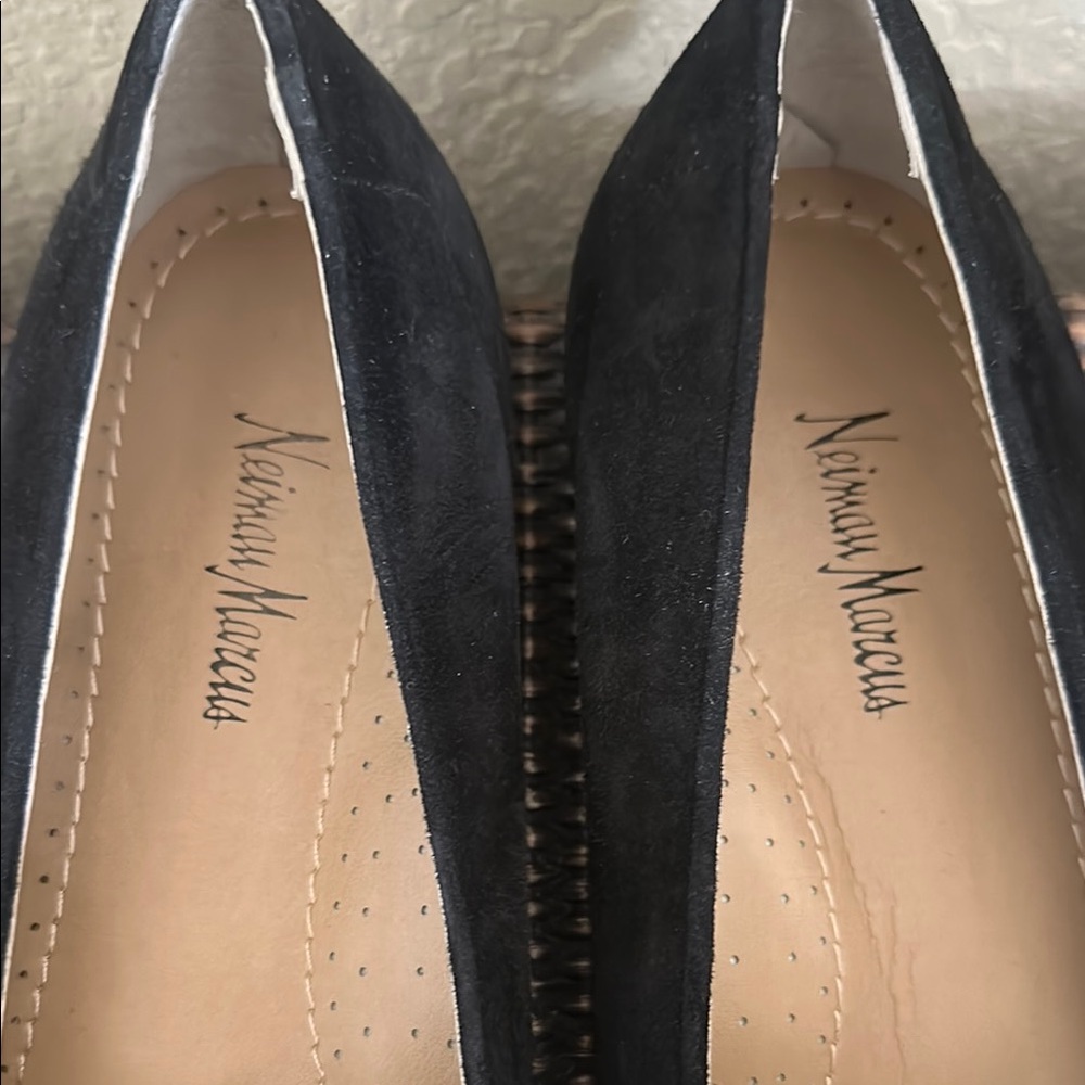 Nieman Marcus Stefina Black Suede Women's Loafers - Size 10 - Picture 2 of 5